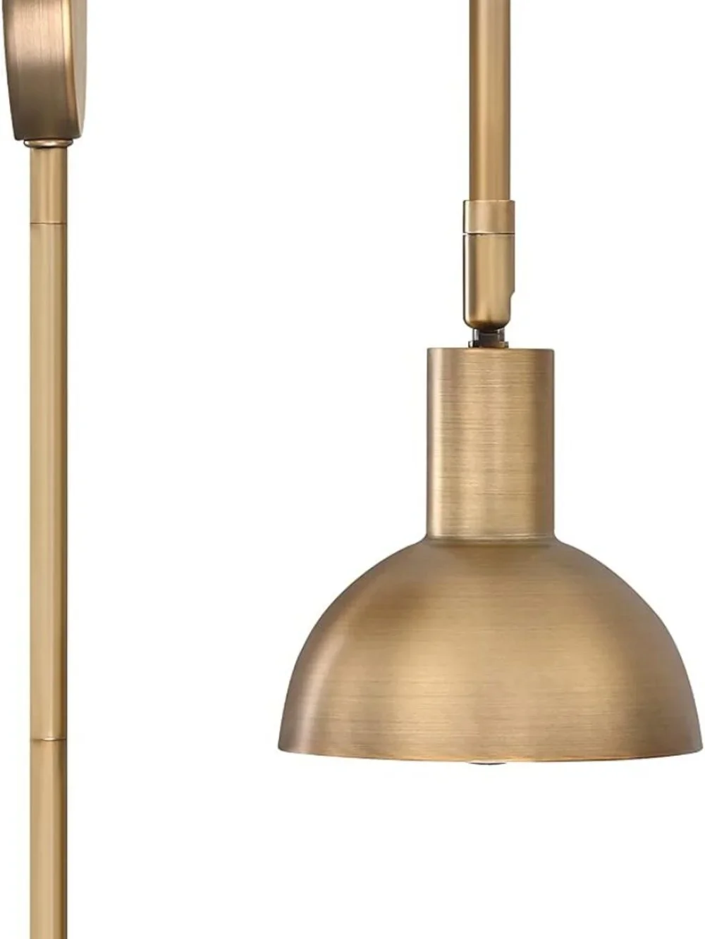 Nathan James Tamlin Vintage Brass Wall Light Fixture Wall Mounted 1-Light Lamp
